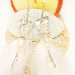 Pendientes Triangulares Blancos – Equilibrio y Luz 